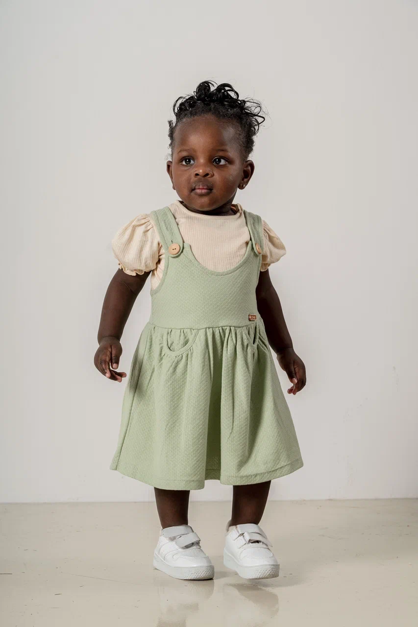Joviel Pinafore Baby Dress and Blouse Set